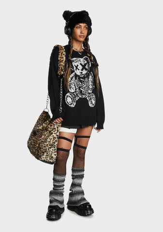 Broken Teddy Bear Knit Sweater
