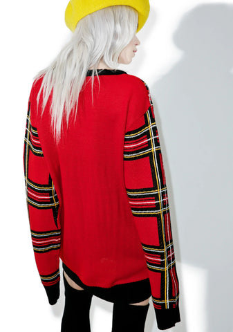 Beastplaid Pullover Sweater