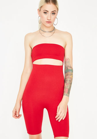 Dark Streak Biker Romper