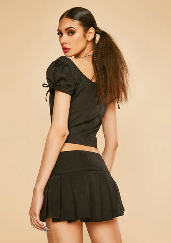 Stop N' Stare Pleated Mini Skirt