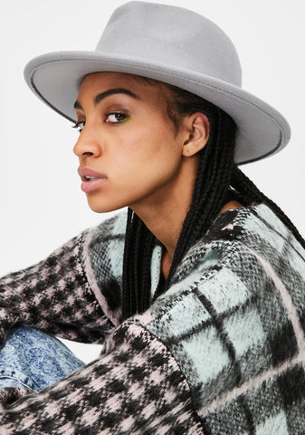 Periwinkle Chief Baddie Felt Hat