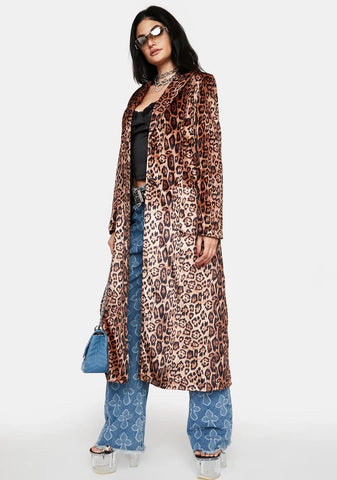 Never Changing Leopard Trench Coat