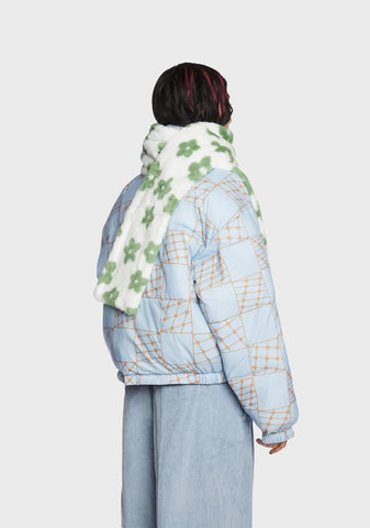 Sage In Due Time Floral Scarf