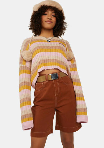 Rust Drill Twill Shorts