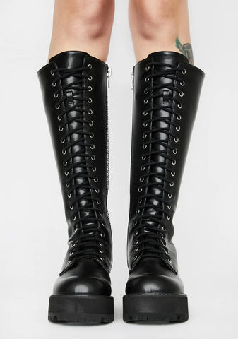 Viral Violation Knee High Boots