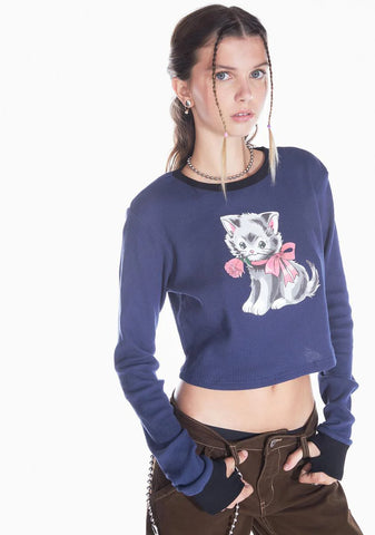Here To Charm You Thermal Crop Top