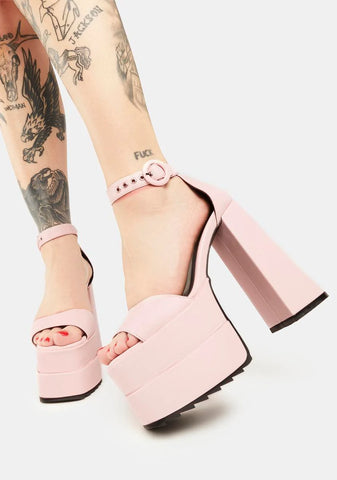 Pink Just Coz Platform Sandals