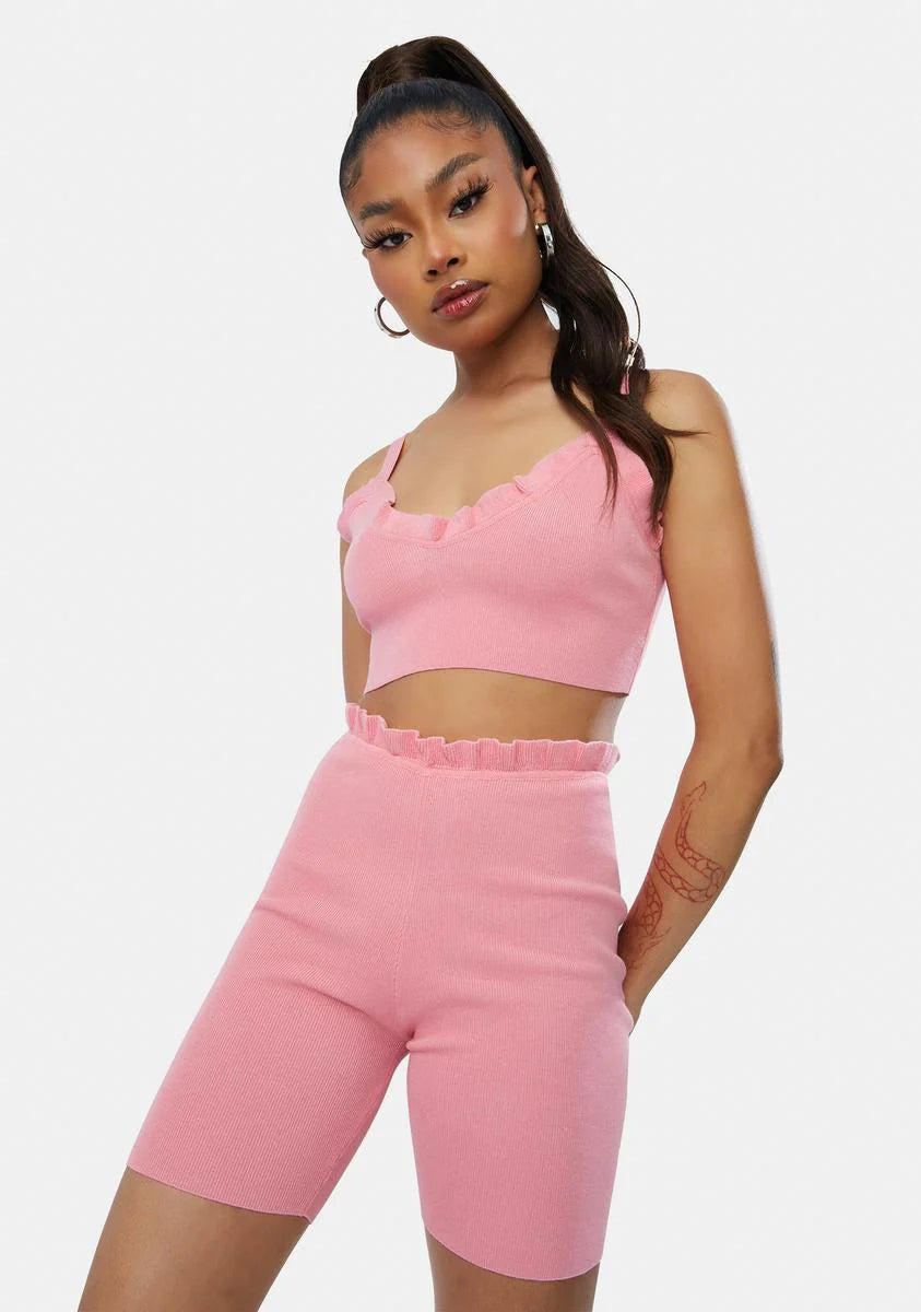 Babe Make You Miss Me Biker Shorts Set