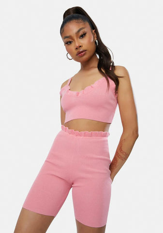 Babe Make You Miss Me Biker Shorts Set