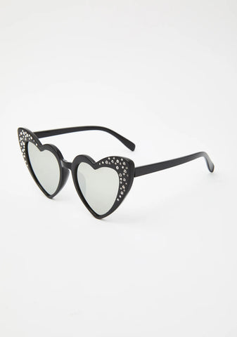 Dark Femme Doll Heart Sunglasses