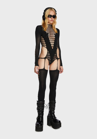 Feisty Attitude Cutout Bodystocking