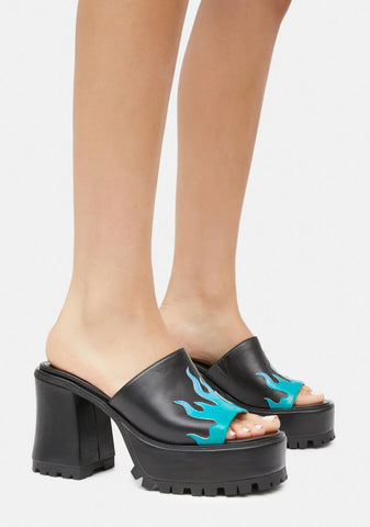 Alley Oop Platform Slide Sandals