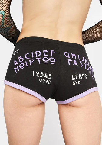 Ouija Board Dolphin Booty Shorts
