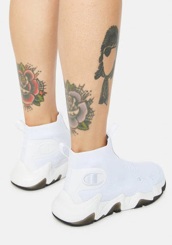 White Hyper C Raw H Slip On Sneakers