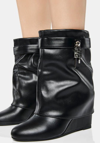 Own The Night Wedge Booties