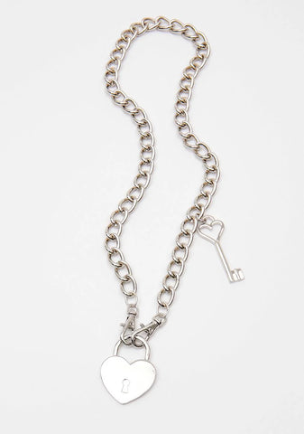 Locking Down Love Chain Necklace