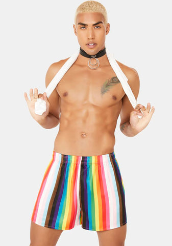 United As One Striped Shorts