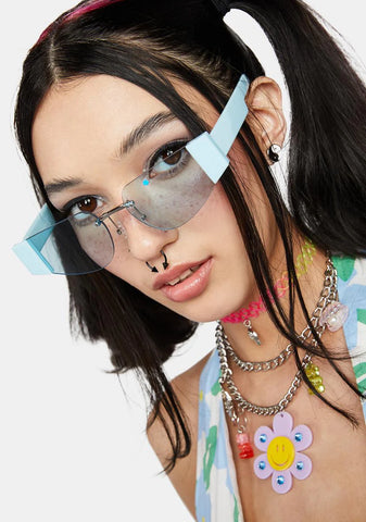 Eyes Wide Open Rimless Sunglasses