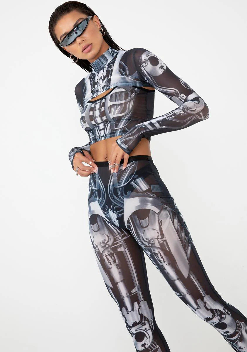Exx Machina Sheer Leggings