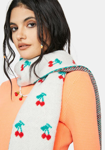 Syrup Cherry Baby Knit Scarf