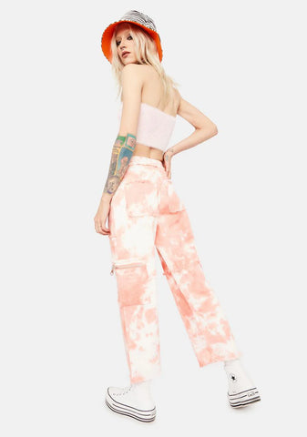 Conscious Tie Dye Denim Cargo Pants
