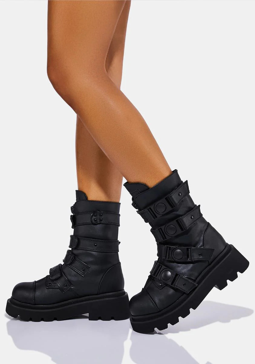 Renegade-55 Platform Calf High Boots