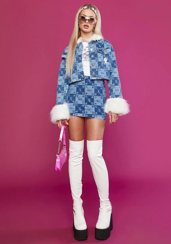 Chronically Iconic Denim Mini Skirt