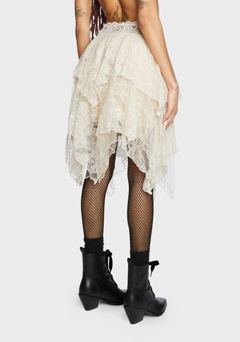 With Bated Breath Lace Skirt