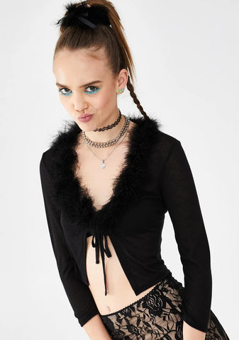 On My Own Cropped Cardigan