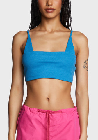 At Your Best Knit Tank - Blue