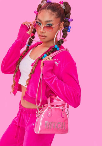 Can't Control Me Patent Bowler Bag