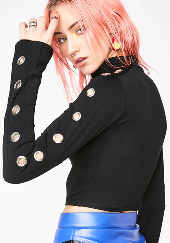 Tough Chick Eyelet Top