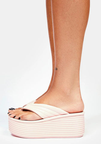 Baby Knows It All Platform Flip Flops