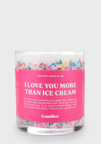 Love You More Than Ice Cream Candle