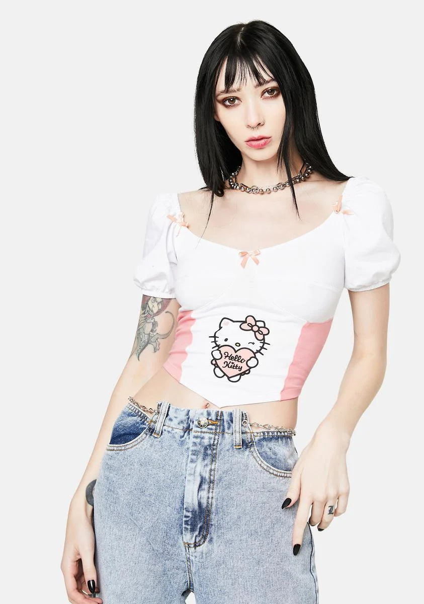 Hello Kitty Seamed Corset Top
