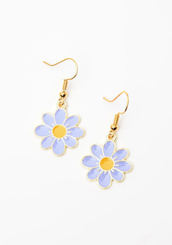 Lilac Daring Daisy Earrings