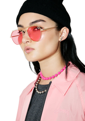 Rose Stephanie Matte Sunglasses
