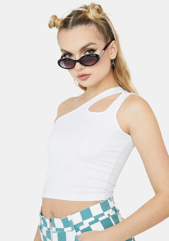Bliss Next Level One Shoulder Crop Top