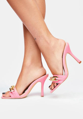 Bubblegum In The Mix Chain Heels