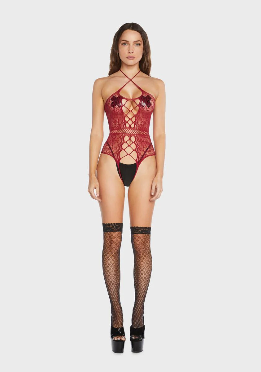 Burlesque Fantasy Fishnet Bodysuit