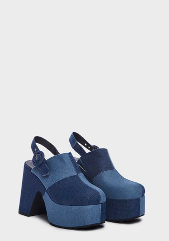 Stitched Up Platform Heels