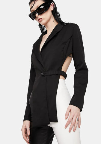 License To Thrill Cut Out Blazer