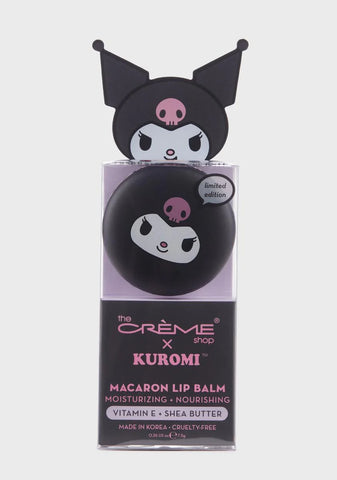 x Kuromi Raspberry Cream Puff Macaron Lip Balm