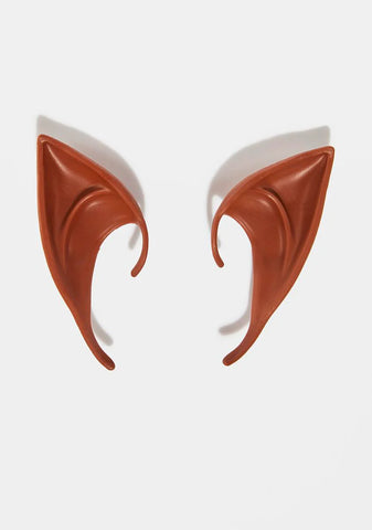 Dark Brown Short Elf Ears