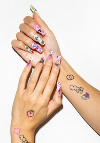 X Mei Nail Art Tattoos