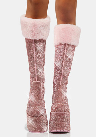 Cloud Nine Rhinestone Platform Boots