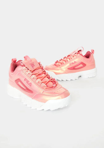 Pink Disruptor II Liquid Luster Sneakers