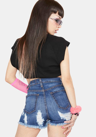 Medium Totally Trashed Denim Shorts