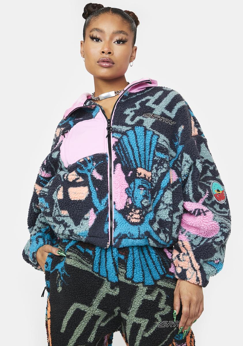 Space Lady Hooded Sherpa Jacket