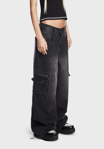 Stay Unbothered Cargo Jeans